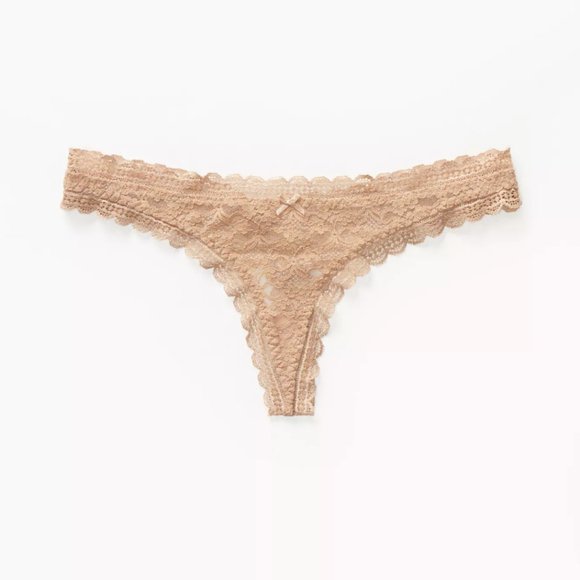 Free People Lace Thong Panties Nude NEW SEALED PKG - Picture 2 of 5